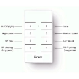 Controlador Remoto Sonoff RM433 IM190314042 - 8 canales