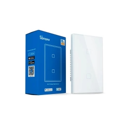 Interruptor Inteligente de Pared Sonoff T2US2C-TX | WiFi y RF, T�ctil, 2 Pulsadores