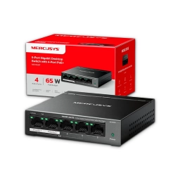 Switch MERCUSYS MS105GP | 5 Puertos RJ45 Gigabit (4 Puertos PoE+)