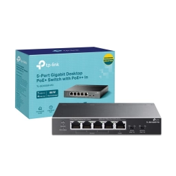 Switch TP-LINK TL-SG1005P-PD | 5 Puertos Gigabit (1 Puerto PoE++, 4 Puertos PoE+)