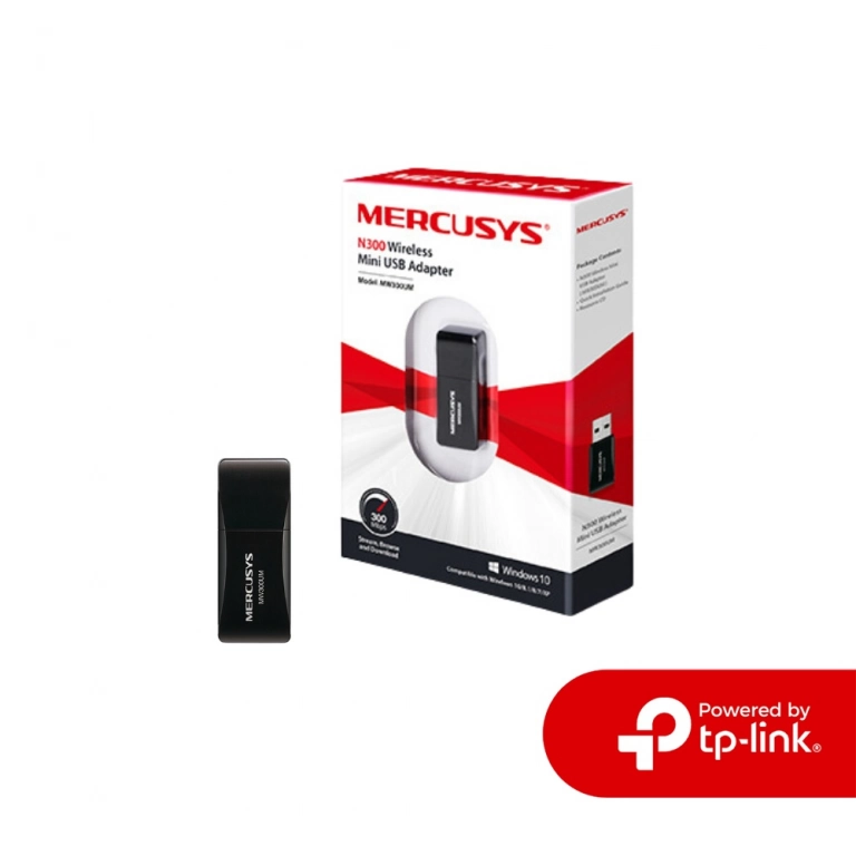 Adaptador Inal�mbrico Mini USB MERCUSYS MW300UM | WiFi, 300 Mbps