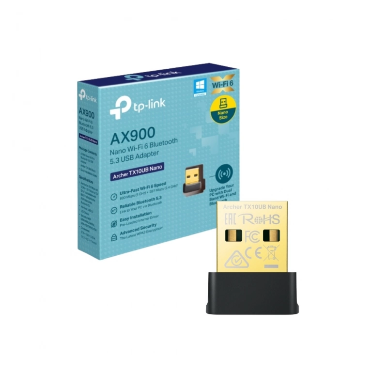 Adaptador Nano USB TP-LINK Archer TX10UB | AX900, Bluetooth 5.3