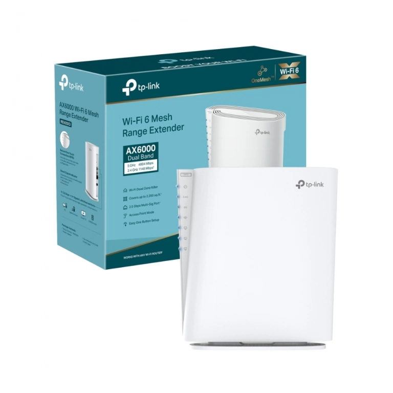 Extensor de Cobertura TP-LINK RE900XD | AX6000, Wi-Fi 6, Mesh