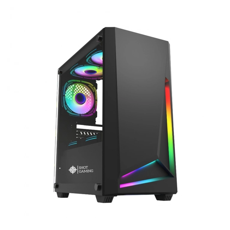 Gabinete Gamer Shot Gaming Pro Series SHOT-SUP-C1903-1C | Cristal Templado