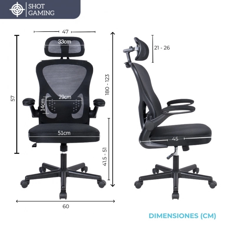 Silla de Oficina Shot Gaming SHOT-CHAIR-E100 | Soporte ergon�mico